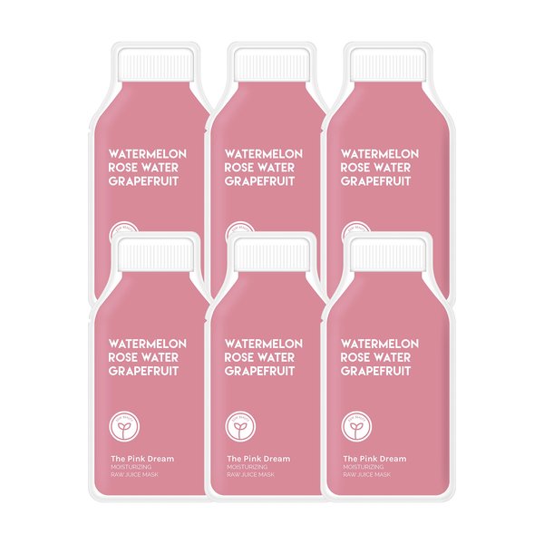 ESW Beauty The Pink Dream Raw Juice Sheet Mask Multipack (6 Pack)