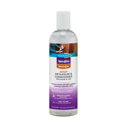 Farnam Instant Detangler & Conditioner, 12 Oz, Herbal Scent, Horse & Dog Coat Care