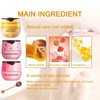 3 PCS Bee Lip Mask Honey Pot Lip Balm,Strawberry Watermelon Lip Mask Overnight Hydrating Dry and Crack Lip Scrubs Exfoliator Propolis Lip Sleeping Mask (Strawberry & Watermelon & Honey)