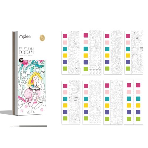 Mideer Watercolor Painting Book for Kids Ages 4-8, Pocket Watercolor Painting Book Arts and Craft...