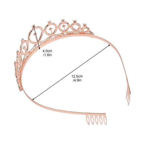 CIEHER Crowns for Women,Birthday Girl Sash & Rhinestone Tiara Kit,Birthday Girl Crown,Birthday Crowns for Women, Birthday Tiara for Girls,Rose Gold Tiara,Crown Royal Gifts