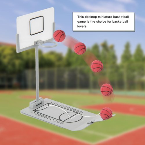 PowerTRC Desktop Basketball Hoop Game, Table Top Basketball Games Mini Desk Toys for Office for Adults Kids Novelty Toy Gift Idea