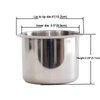 Game Table Cup Holder Insert - Stainless Steel Jumbo Drop-in Drink Cup Holder, Poker Table Cup Holders for Casino Table, Game Table, Sofa, Boats, Bench, Work Desk, RV Cars & Trucks
