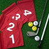 KINGTOP Numbered Golf Flag 8x6 Inch – Upgraded Double Layer 420D Nylon, Double Sided Printing, Tube Inserted – Mini Practice Putting Green Flags for Yard, Red #1-3