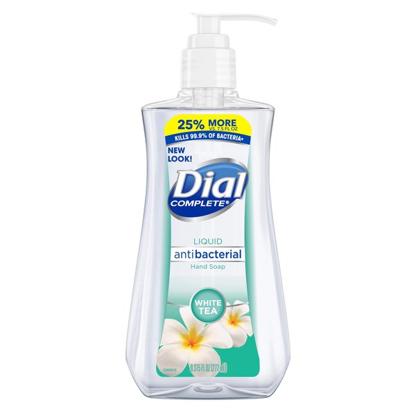 Dial Liquid Hand Soap, White Tea/Vitamin E, 9.375 Ounce
