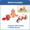 hand2mind Numberblocks One and Two Bike Adventure, Cartoon Action Figure Set, Toy Figures, Toy Vehicle Playsets, Small Figurines for Kids, Number Toys, Math Toys, Stocking Stuffers for Kids 3-5
