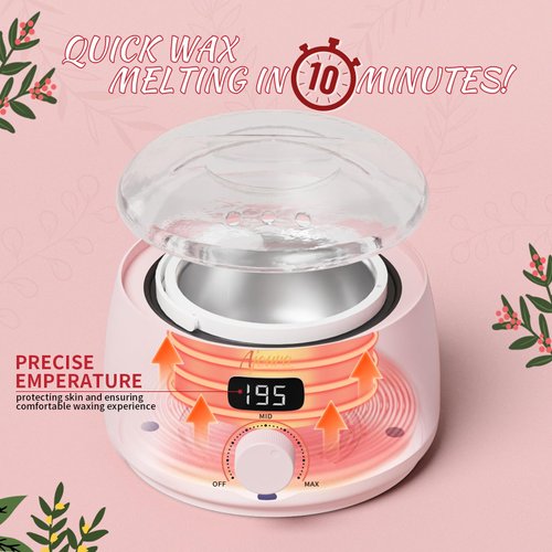 Ajoura Digital Wax Warmer, 10 minutes Quick-Heat Hair Removal Kit with Precision Temp. Control, Wax Heater including 30 Wax Sticks & 2 Pairs of Gloves, Ideal Home & Salon Use for Whole Body