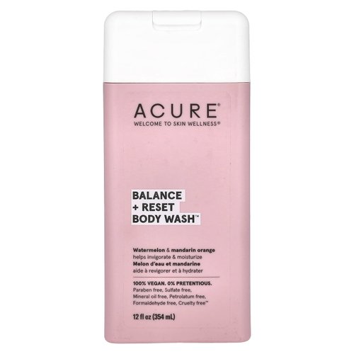 Acure Balance + Reset Body Wash | Featuring Watermelon & Mandarin Orange to Help Invigorate & Maintain Moisture, 12 Fl Oz