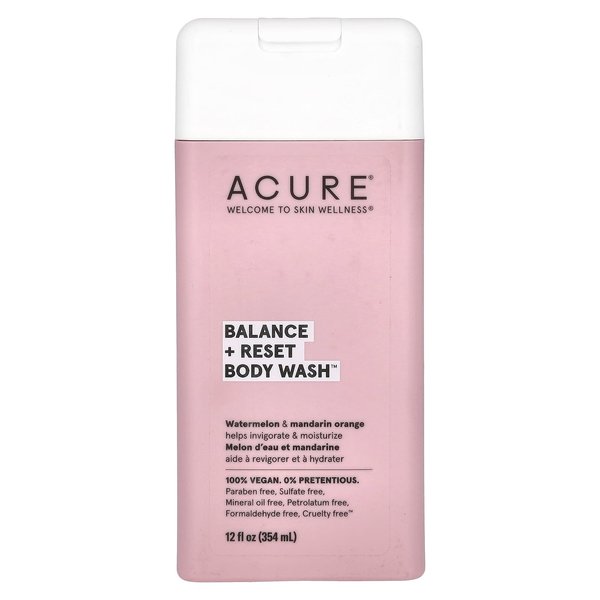 Acure Balance + Reset Body Wash | Featuring Watermelon & Mandarin Orange to Help Invigorate & Maintain Moisture, 12 Fl Oz