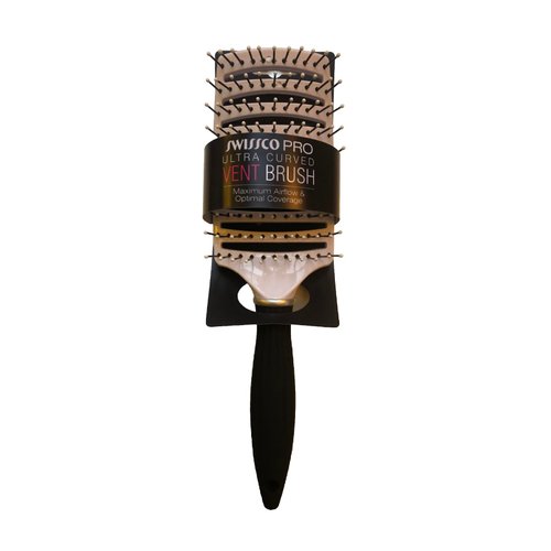 Swissco Pro Ultra Curved Vent Hair Brush (Pale Pink)