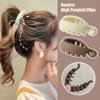 4Pcs Small Banana Clip for Thin Hair, Matte High Ponytail Banana Clips Hair Neutral Bun Holder Strong Hold, Mini Cute Hair Claw Jaw Clips Thick Hair Barrettes Styling Accessories for Women Girls