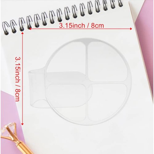 HLLMX 2 PCS Handheld Makeup Mixing Tray Hand Makeup Mixing Palette Acrylic Nail Art Manicure Palette Clear Foundation Palette Eyeshadow Makeup Hand Palette for Mixing Foundation