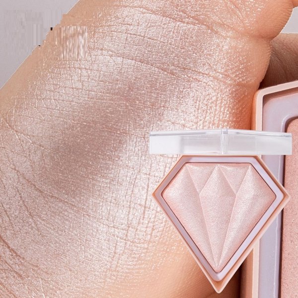 Melemando Face Highlighter Palette 5 Colors Diamond Glow Finish Face Highlighter Powder Palette Long Lasting Shimmer Highlight Palette (Color 03)