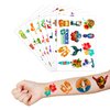 Hawaiian Luau Tattoos Temporary Theme Birthday Party Decorations Supplies Favors Decor Cute Summer Beach Tattoo Stickers 8 Sheets 96 PCS Gifts for Kids Girls Boys Classroom Rewards Carnival Christmas