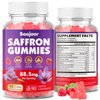 Saffron Gummies for Adult Kids - with Saffron 88.5mg, Vitamins D3 & B6, Magnesium, Zinc, Ashwagandha, L - Theanine, St. John's Wort - Supports Mood & Focus, Vegan, Raspberry Flavor, 60 Gummies