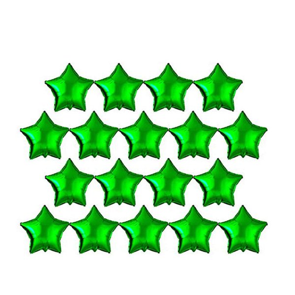 AnnoDeel 50pcs 10inch Green Star Balloons, Mylar Star Foil Balloons for Wedding Birthday Baby Shower Spring Green St. Patrick's Party Supplies Mardi Gras Party Decorations