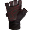 Meister Wrist Wrap Weight Lifting Gloves w/Gel Padding - Black/Red - Medium