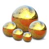 Nerien Gazing Ball, Stainless Steel Garden Mirror Globe, Polished Ornament Sphere, Hollow Floating Reflective Hemisphere, for Home Outdoor Pond Housewarming Swimming Pool Decoration, Gold, 5Pcs Mix