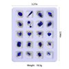 40PCS Sapphire Blue Luxury Nail Art Rhinestones Kit for Acrylic Nails，Blue Alloy Nail Charms Nail Decorations，Nail Accessories Nail Jewels for Nail Art Supplies Manicure Making Craft DIY