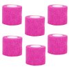VideoPUP Tattoo Grip Cover Wrap,6PCS Disposable Cohesive Tattoo Grip Cover Elastic Bandage Handle Grip Tube for Tattoo Machine Tattoo Grip Accessories(Phosphor Pink)