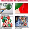 Christmas Balloon Garland Arch Kit, Xmas Balloon Decorations with Red Candy Elf Foil Balloons, Metallic Green Red Gold White Balloons for New Year Kids Birthday Baby Shower Party