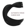 FUBILI Clip in Hair Extensions for Women Double Weft Thickened Silky Long Straight Real Human Hair 20Inch Jet black 30g 5pcs Remy Hair Extensions