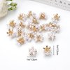 EEEKit Mini Hair Claw Clip, 20Pcs Retro Pearls Hair Bangs Clips Barrettes with Daisy Flower for Women Hair Accessories