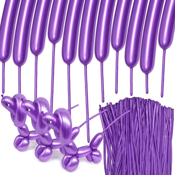 HYKJNBW Long Balloons for Balloon Animals, 260 Balloons Art Kit for Twisting, Skinny Modeling Balloons Supplies for Birthday Party Wedding Festival Decorations 100pcs