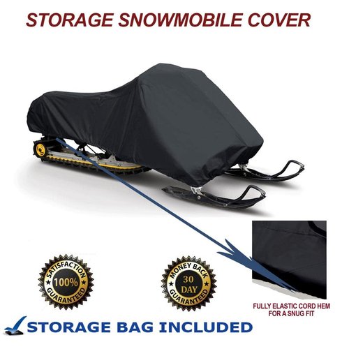 Snowmobile Sled Storage Cover Compatible for Arctic Cat M1000 153 Model Years 2007-2009, 200 Denier Strength