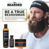 Live Bearded: 3-Step Beard Grooming Kit - Straight Up - Beard Wash, Beard Oil and Beard Butter - All-Natural Ingredients with Shea Butter, Jojoba Oil and More - Beard Growth Support - Made in the USA