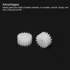 MECCANIXITY 15Pcs Plastic Gears 16 Teeth Plastic Shaft Gears Model 162AA Reduction Gear for RC Car Model DIY Robot,White Module 0.5
