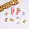 20Pcs Butterfly Nail Charms 3D Luxury Butterfly Nail Gems Gold Silver Butterfly Nail Diamond Shiny Nail Rhinestones for Acrylic Nails Nail Art Supplies Nail Gems for Women Girls Manicure