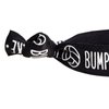 50-Pack Volleyball Hair Ties for Girls, Accessories, Bracelets, Elastic Bands, Bulk Gifts for Team Featuring the Words "Bump - Set - Spike - Repeat" (3.35x0.6 in) black, white