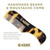Kent 81T TY Pocket Comb and Beard Comb for Mustache and Beard, Travel Kit Beard Comb for Beard Car, Fine Tooth Comb, Mustache Comb, Kent Comb for Mustache Kit, Beard Grooming Styling Comb