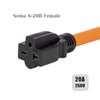 1.5FT Nema 6-50P to 6-15R/6-20R Welder Power Adapter Cord, 6-50P 50-Amp to 6-20R 20A T-Blade Adapter,6-50P to 6-20R