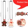 Christmas Chew Necklaces for Sensory Kids, Silicone Gingerbread Man Teething Necklace for Babies Toddlers Adults & Moms, Ideal Chewelry Toy for Autism ADHD Anxiety Fidget Relief (2Pack)