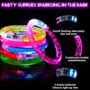 Mikulala 24Pcs Glow in the Dark Party Supplies for Kids/Adults, Flashing Light up Toys LED Bracelets Glow Sticks , Neon Christmas Party Favors Carnival Birthday Concert Party Games Gifts Accessory