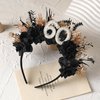 PartyforU 60th Birthday Headband for Women - 60th Birthday Crown Black Happy 60th Birthday Headband for Mom Grandma 60 Year-old Gifts for Her Birthday Party Accessory