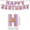 Princess Birthday Backdrop Princess Birthday Party Supplies Included Happy Birthday Banner,Cake Toppers,Cupcake Toppers,Balloons Princess Party Decorations
