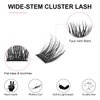 KISSXIAOYA Cluster Lashes Extensions, 144Pcs Individual Cluster Lashes D Curl 14mm, Wide Stem Cluster Eyelashes Soft Natural False Eyelashes Cluster DIY Eyelash Extension At Home (144pcs, 9mm)