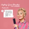 Styling Gear Detangling Hair Brush Nylon Bristles 7 Row Teasing Womens Brush For Thick Hair Small Travel Hairbrush Brush For Hair 1 Pcs. (Lavender)