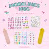 144Pcs Kids Press on Nails Children Girls Press on Short Artificial Fake Nails No fading Stable Quick Stick on Cute Pre Glue Full Cover Acrylic Nail Tip Kit Gift for Kids Nail Decoration (Unicorn)