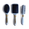 BeaverStrong 3Pcs Luxury Hair Brush Set, Premium Style Round Oval and Paddle Hair Brushes for All Hair Types (Ivory White)