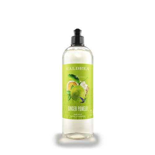 Caldrea Dish Soap, Biodegradable Dishwashing Liquid made with Soap Bark and Aloe Vera, Ginger Pomelo Scent, 16 oz