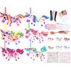 Qyeahkj 24 Sets Unicorn Crafts Kit for Kids Unicorn Foam Arts Gifts with Magnet Cartoon Foam Sticker Craft Projects for Toddlers Home Class Fun Game Activities Birthday Party Favors Supplies