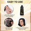 KOYSOY Black Hair Dye Shampoo 3 in 1，100% Covers Gray Hair，Black Hair Color Shampoo Can Avoid Going to the Salon to Dye Your Hair，Convenient and Effective.