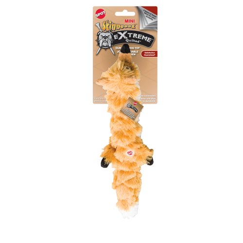 SPOT Skinneeez Extreme Quilted Fox Stuffing Free Dog Toy with Four Layers of Durable Diamond Stitched Fabric for Aggressive Puppies and Dogs, Great for Playing and as Boredom Buster, 14in