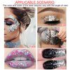 AWCCXMYM Body Glitter Gel Face Glitter for Body,Face,Eye,Hair Glitter Makeup Liquid Long Lasting Sparkling Mermaid Scales for Festival Art Party Halloween for Woman Kids(Silver)