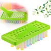 Maitys 2 Sets Lip Balm Tray and Spatula Portable Lip Balm Filling Tray and Spatula Set Lip Balm Tube Holder Lip Balm Tubes Tray Lip Balm Containers Lip Gloss Making Kit(Green)
