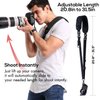 waka Rapid Camera Neck Strap with Quick Release and Safety Tether, Adjustable Camera Shoulder Sling Strap for Nikon Canon Sony Olympus DSLR Camera - Black